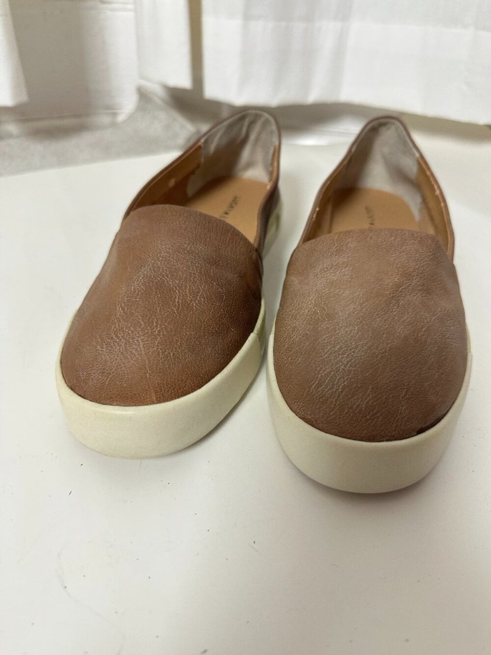 Lucky Brand Marza Women’s 11M Brown Leather Slip On Loafers Casual Flats